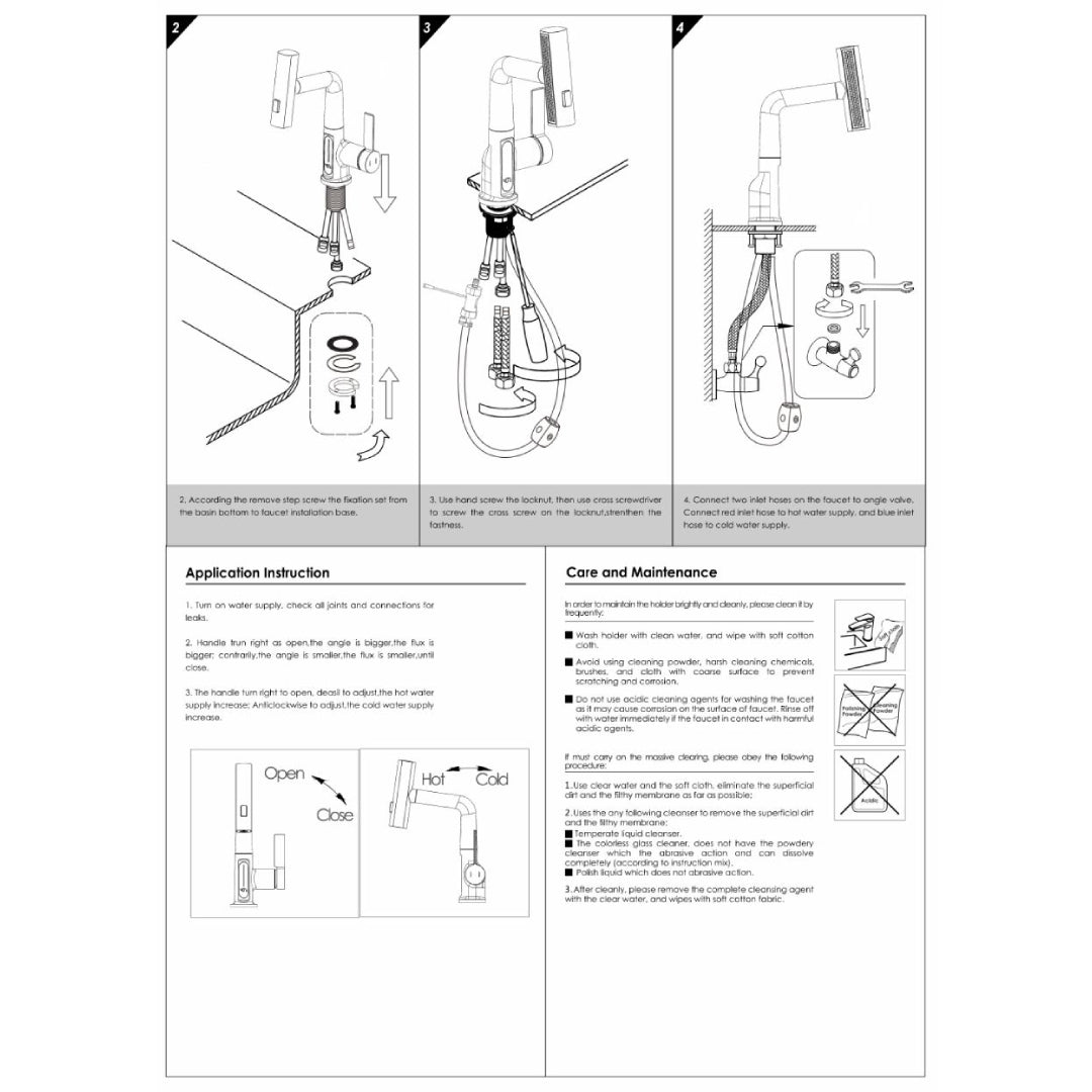 House-Charm™ 3-in-1 Waterfall Sink Faucet & Pull-Out Faucet & Temperature Display