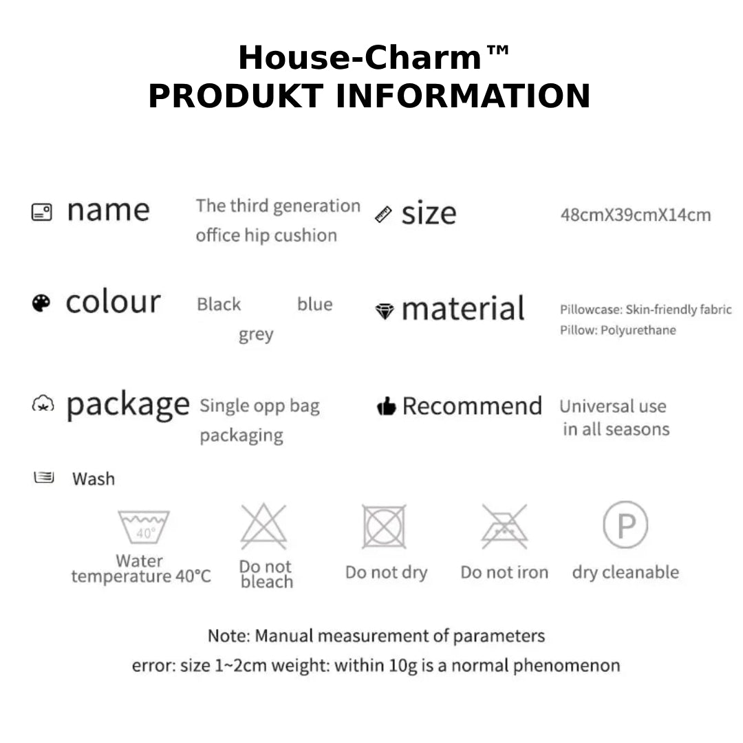 Neuer belüfteter, verstellbarer Memory Foam-Sitz von House-Charm™ 
