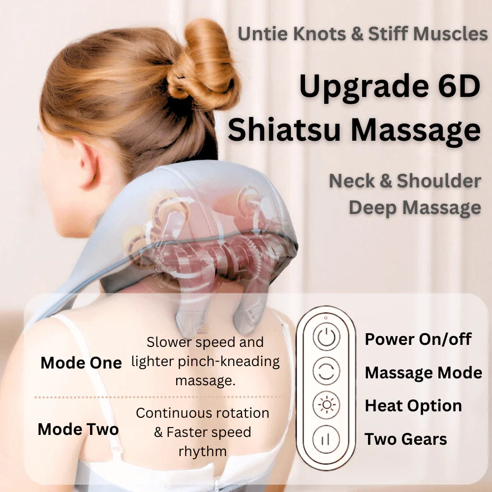 House-Charm™ 6D – kabelloses Shiatsu-Massagegerät zur Schmerzlinderung 